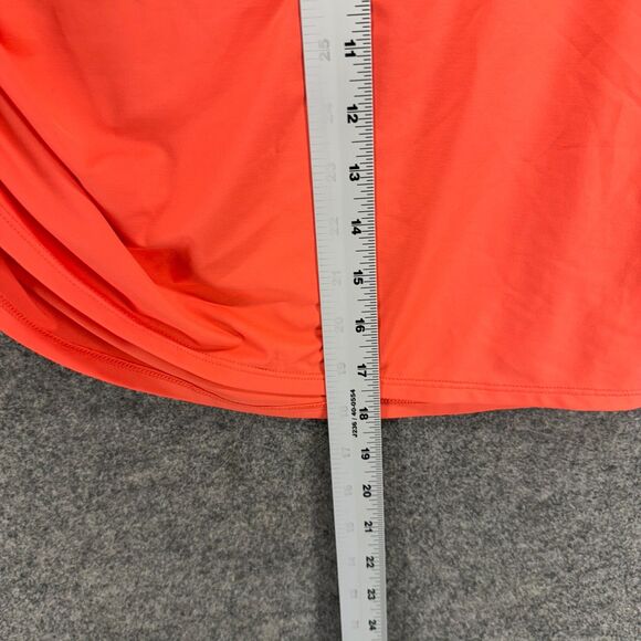 Athleta Skirt Women S Small Pink A-Lien Midi Gaphered Mid Rise Pull On Nylon - Picture 5 of 8